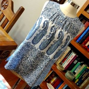 Croft& Barrow Med Paisley blouse